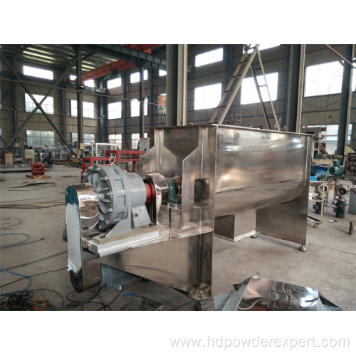 Industrial horizontal powder ribbon mixer machine